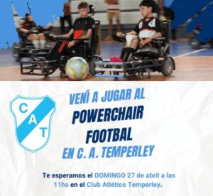 Imagen del post POWERCHAIR FOOTBALL: ¡TEMPERLEY SE SUMA AL POWERCHAIR FOOTBALL!