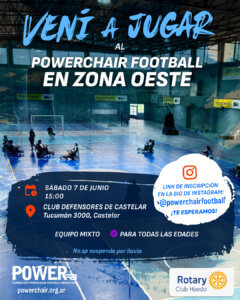 Imagen del post POWERCHAIR FOOTBALL: ¡CONVOCATORIA DE JUGADORES PARA NUEVO EQUIPO EN ZONA OESTE DEL GRAN BUENOS AIRES!